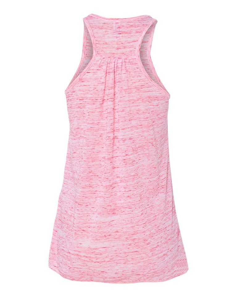 Bella Women's Flowy Racerback Tank Top - Lightweight Jersey A-Line Top In White - View #6
