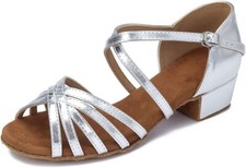 Low Heel Practice Womens Ballroom Dance Shoes Social Beginner Salsa Latin, 7.5