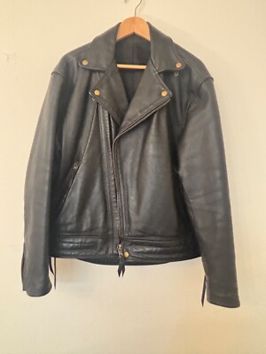 1999 Vintage Langlitz Columbia  Motorcycle Jkt., Black, Talon, Size 46XL , Mint