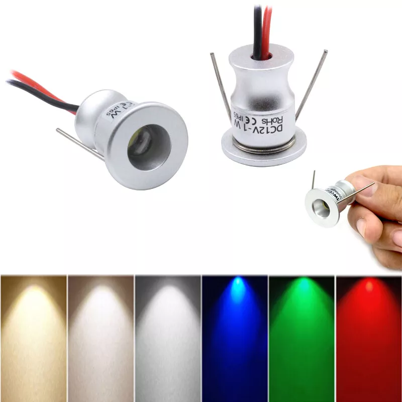 15mm Cut 1W Mini LED Spotlight 12V Recessed Ceiling Light Showcase