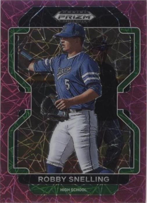 2022 Panini Prizm Draft Picks - Robby Snelling #PDP39 Neon Pink ...