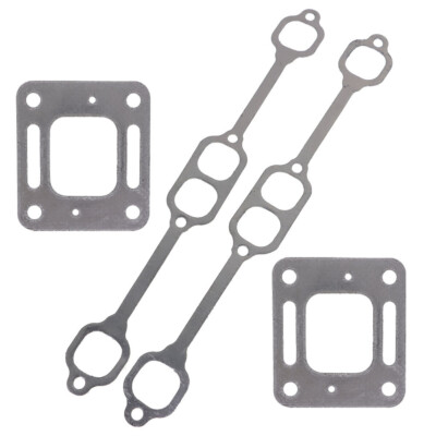 New Exhaust Gasket Manifold For Mercruiser 5.0 5.7 350 Mag Riser Block v8 Elbow