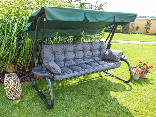 Bankauflage fur Gartenbank Hollywoodschaukel Sitzkissen- inkl.2 Seitenkissen - Bild 11 von 29