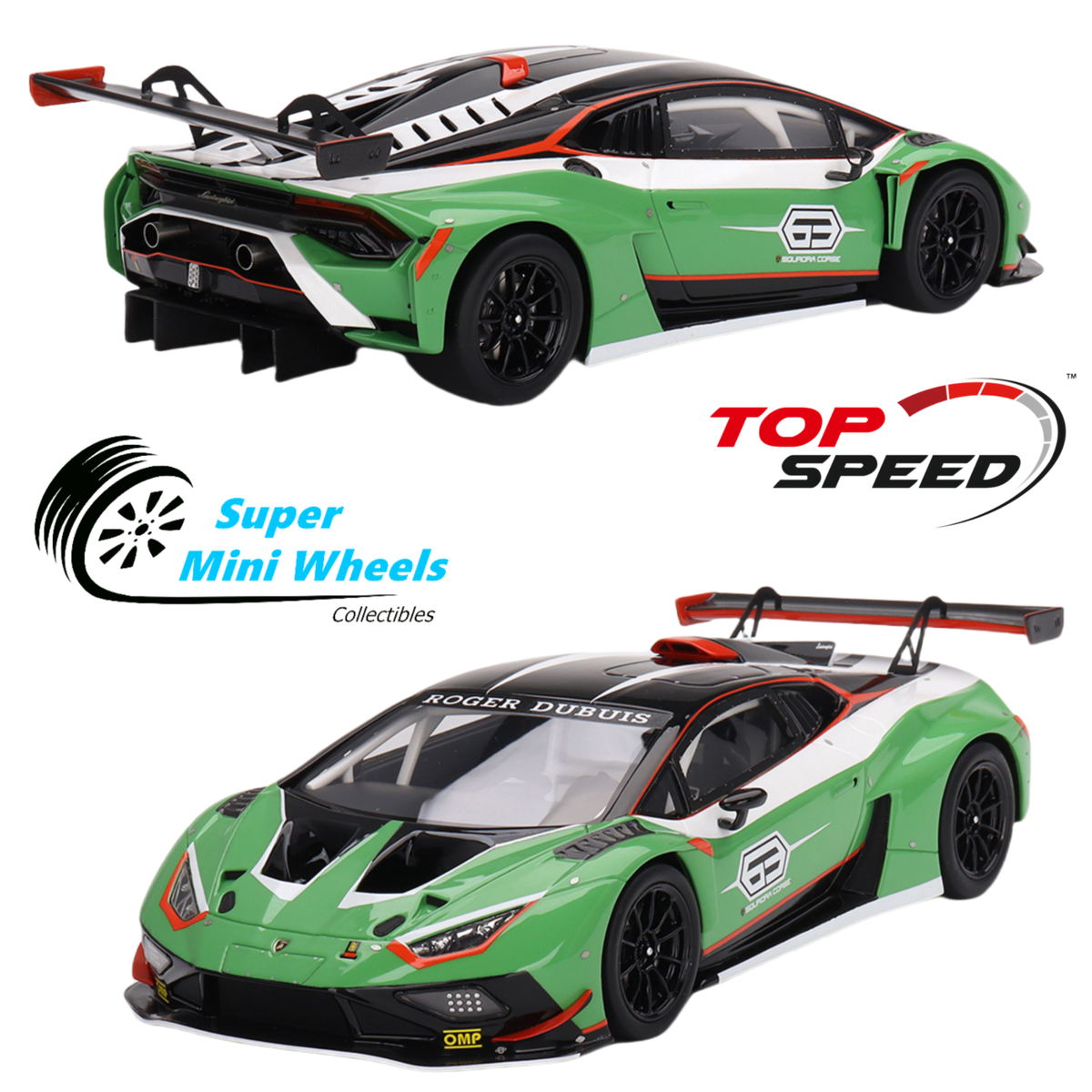 Top Speed 1:18 Lamborghini Huracán GT3 EVO2 Presentation Green