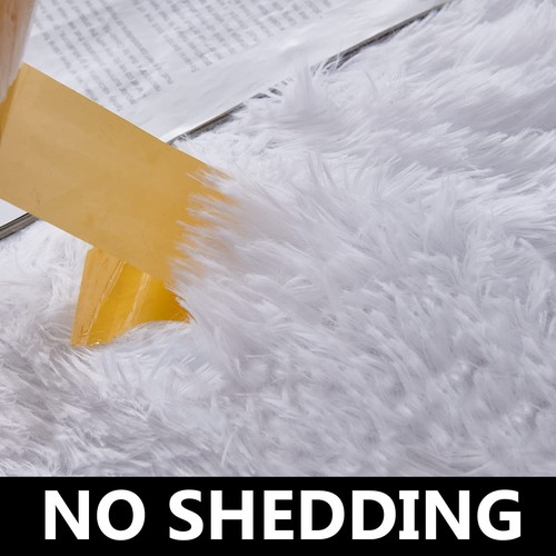 White Round Rug Ultrasoft Plush Modern 4x4 Circle Area Rug For Kid's Bedroom Flu - Picture 4 of 6