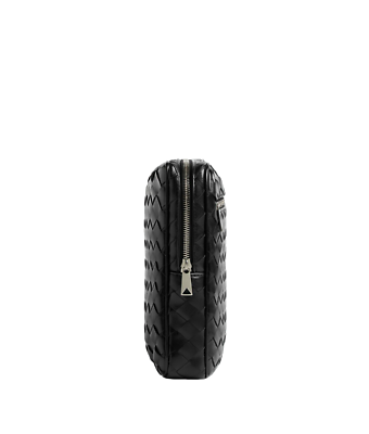 Bottega Veneta $2450 Black Intrecciato Zippered Laptop Sleeve New