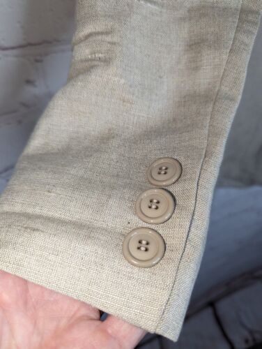 Tuta donna Giorgio Sant'Angelo beige foderata in lino pantalone taglia 16 - Foto 11 di 14