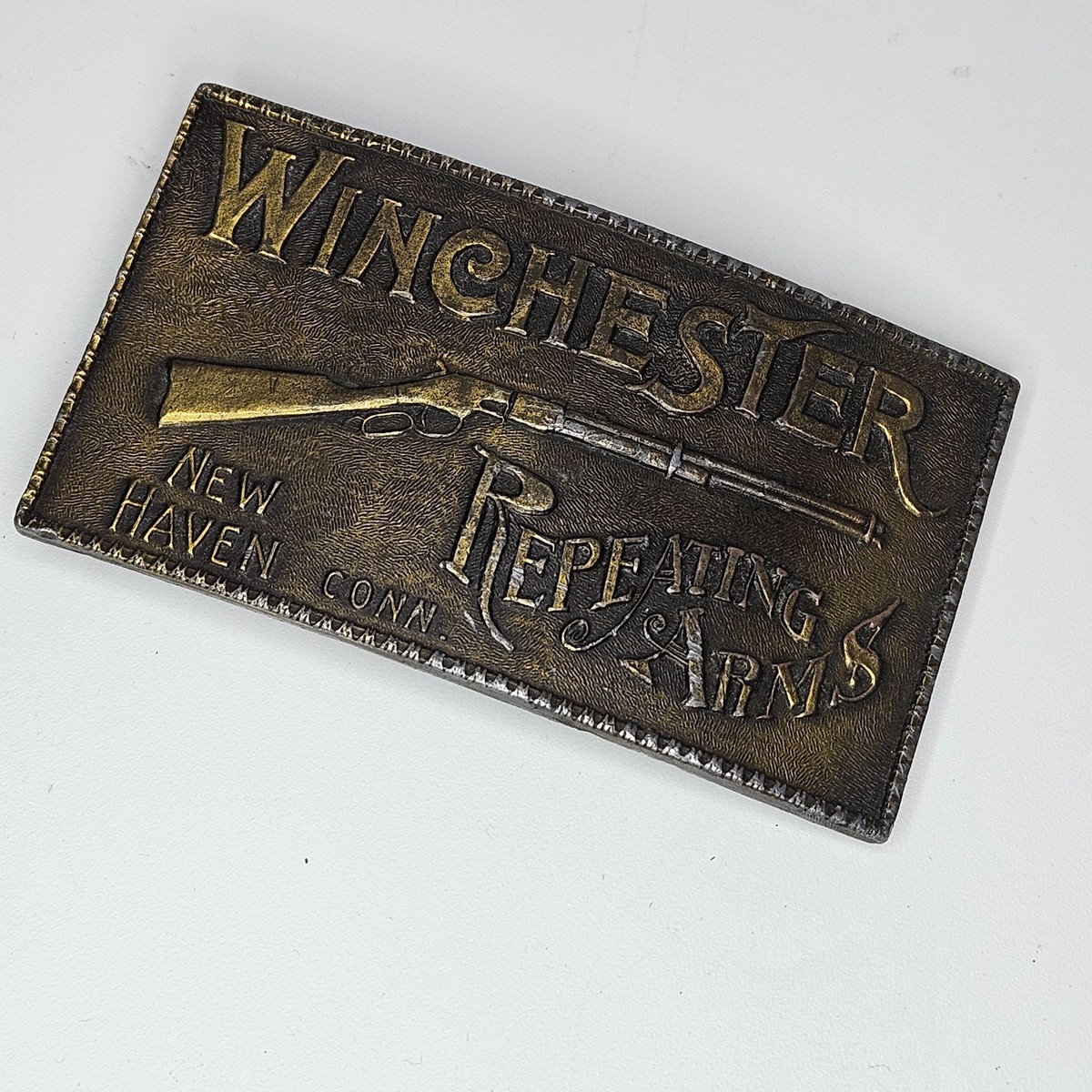 Belvest　ラペルピン Vintage Belt Buckle Winchester Repeating Arms New Haven Conn Brass