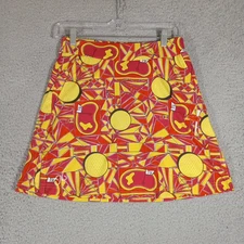 Golf Bella Angle Shot Skort Size Medium Red Yellow Tee Pouch & Pockets