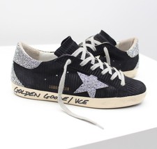 Women's Golden Goose GGDB Sneakers Superstar Low Top Suede Leather Glitter 38