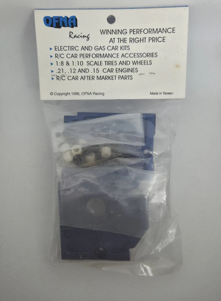 OFNA Racing 18991 Blue Aluminum Front Gearbox Supports Bulkhead ~ Monster Pirate - Image 2 of 3