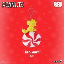 Woodstock Red Mint Peanuts Super Duper Plush Holiday Keychain Super7