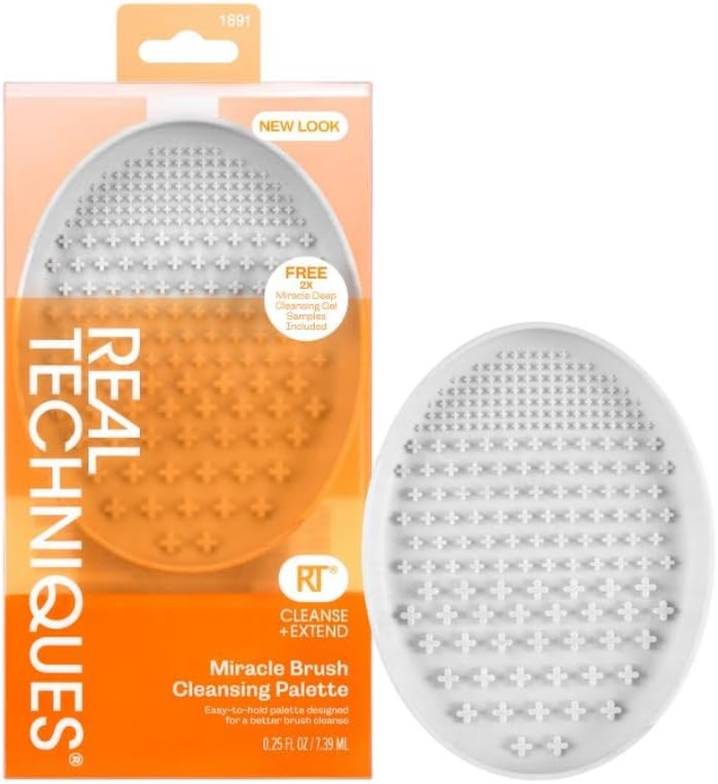 Miracle Brush Cleansing Palette with Silicone Ridges & Collapsible Grip, Deep Cl