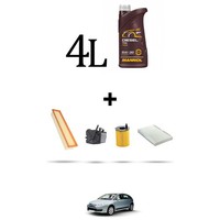 Hoffcar Set Service 4 Filter Und 4L ÖL FüR Citroen C4 1.6 HDI 80Kw Von 2004 Am