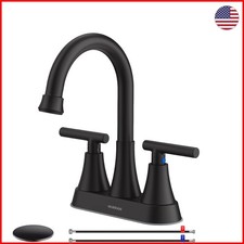 Stylish Matte Black Bathroom Faucet - Easy Installation, Durable Stainless Steel