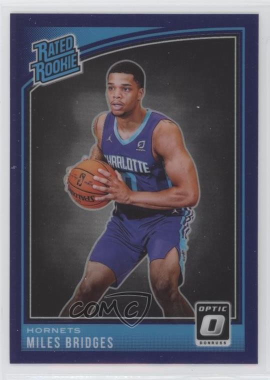 2018-19 Panini Donruss Optic Rated Purple Prizm Miles Bridges #172 Rookie RC k5j