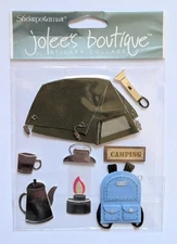 Jolee's Campfire Fun Camping S'mores Sleeping Bag Fire Scrapbooking Stickers
