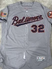 MLB Baltimore Orioles Yefry Ramirez Game Worn/used Stars N Stripes Jersey W/hat