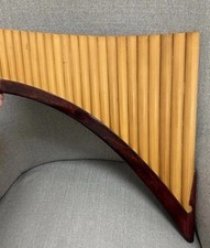 Artisan 22 Pipes Pan Flute - Bamboo  Plum Wood From Peru - NO CASE