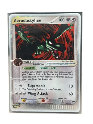 Aerodactyl Ex 94/100 Ex Sandstorm Pokemon Card 2003 En E-Reader Holo Rare Damage