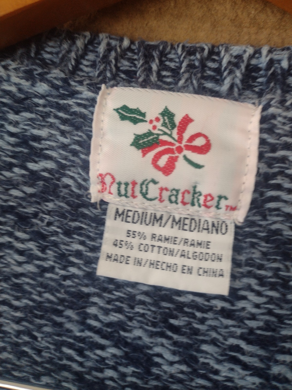 Nutcracker Ramie Cotton Blue Patchwork Cardinal H… - image 5