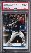 2019 TOPPS UPDATE BATTING #US150 KESTON HIURA ROOKIE RC PSA 10
