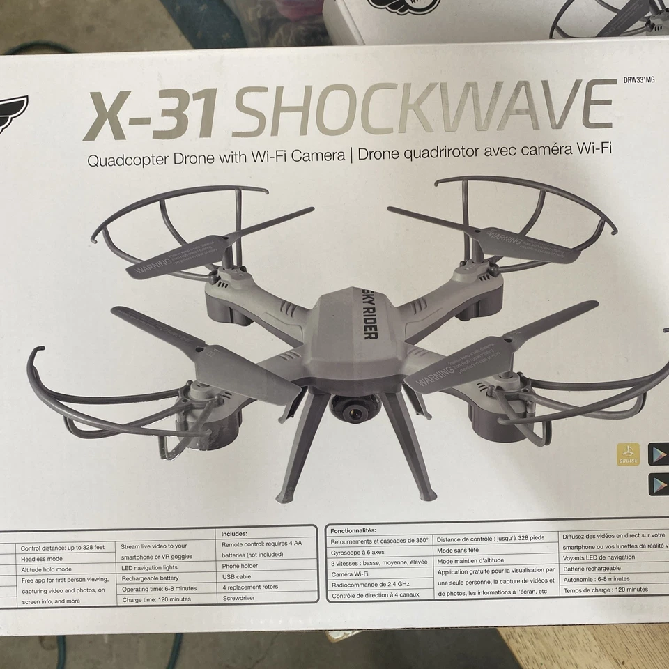 X-31 SHOCKWAVE  QUADCOPTER DRONE WITH WI-FI CAMERA by Sky Rider - BRAND NEW!! - Image 2 of 4