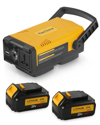 #ad #ad 300W Portable Power Supply Inverter Compatible with dewalt 2Pack 20V Battery 6A $59.99