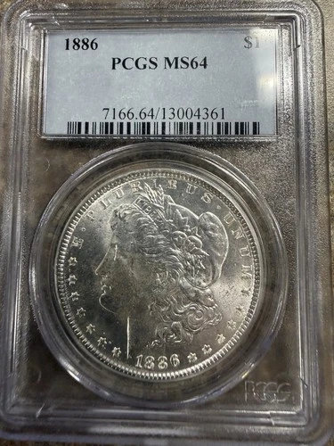 1886 Morgan Silver Dollar $1 - PCGS MS64