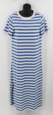 Old Navy Womens Striped Maxi T-Shirt Dress Size Small Blue Nautical Coastal