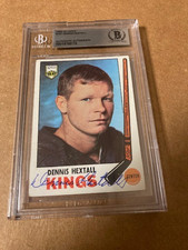 Dennis Hextall Signed 1969-70 Topps  Rookie Card Beckett   BAS