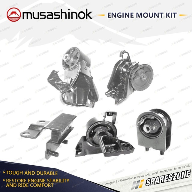 Musashinok Full Engine Mount Kit for Mazda 626 GF 2.0L 4Cyl FSDE 97-99 Auto
