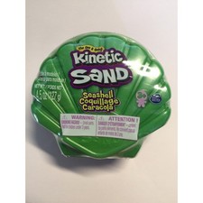 NEW KINETIC SAND Seashell Case 4.5oz GREEN SHELL FREE SHIPPING ASMR TOY Sensory 