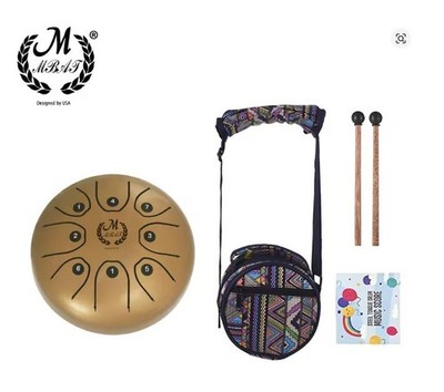 Mini 8-Tone Steel Tongue Drum 5.5 Inch C Key Percussion Instrument Handpan Drum