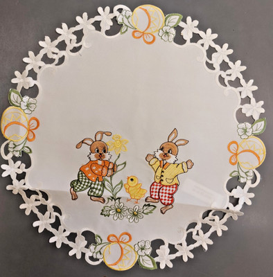 Oster-Deckchen rund, Dm 40cm, Marke Laura S, sehr schöne Motivdarstellungen, neu