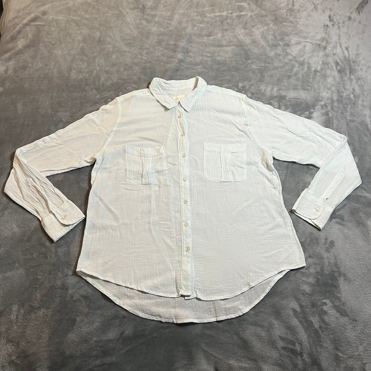 Tunique Andrea Jovine Imprimé Floral – Chemise Boutonnée Longue, Taille 8, Manches 23 Pouces