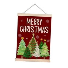 Christmas Trees Wall Art, 11.8" 15.7" Holiday Poster Hanger Frame, Color 9