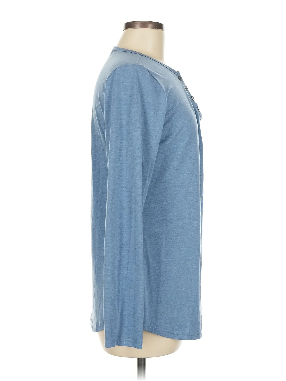 Ouges Women Blue Long Sleeve Henley M - image 3