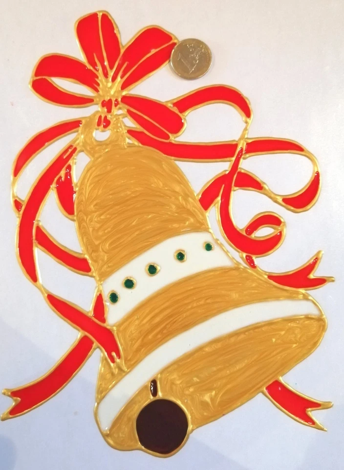 Window Color, Fensterbild, große Glocke, gold, Weihnachten! - Bild 2 von 2