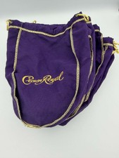 Lot of 14 Crown Royal Purple Bags 9" Drawstring Whiskey Pouches Crafting Quil 