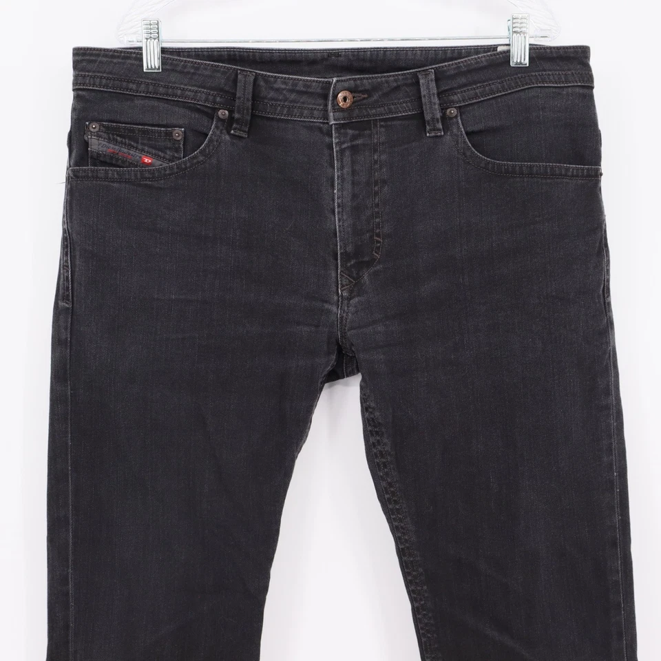 Diesel Thavar 0Z886 Stretch Slim Skinny Black Jeans Mens Size W36 L32 Casual - Image 3 of 4