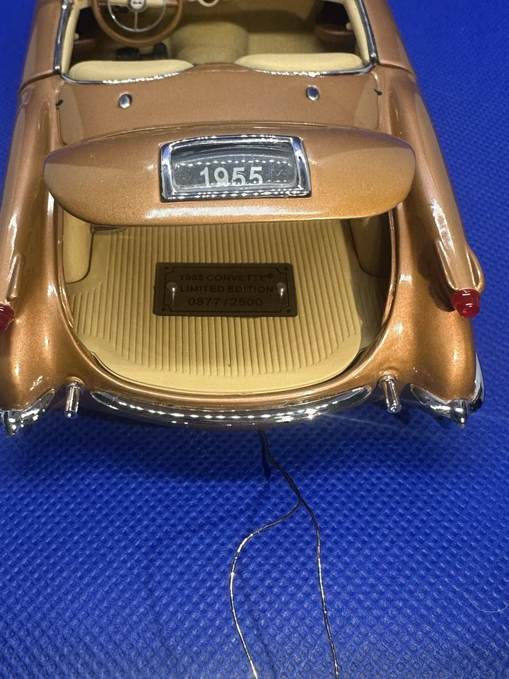 Corvette convertible vintage Franklin Mint 1955 cobre 1:24, caja y todos los papeles Foto 3 de 4