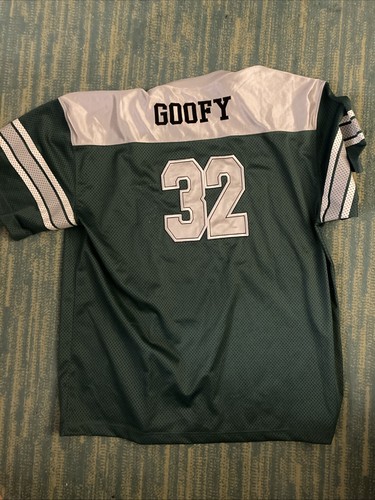 Maglia sportiva calcio vintage Disney's GOOFY #32 adulto GRANDE verde rovescio - Foto 5 di 6