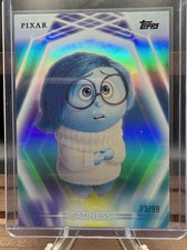 Sadness - 2026 Topps Disney Neon #166 Purple/Yellow/Blue /99 Inside Out