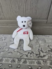 Ty Beanie Baby Maple Bear 1996 Canada Flag Plush With Tags Rare Vintage