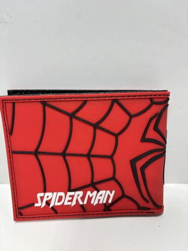 Spiderman Silicone Wallet Web Design Marvel Hero Rubber Bifold Boys Gift New - Picture 4 of 9