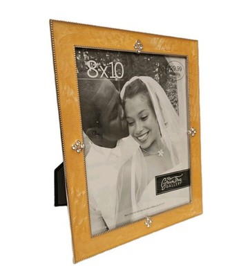 Green Tree Gallery Picture Frame Yellow Enamel Gold w Crystal for 8x10 Photo NEW