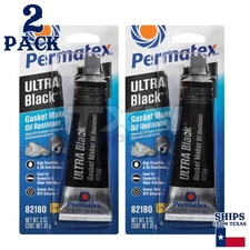Permatex 82180 Ultra Black RTV Silicone Gasket Maker - 2 Pack