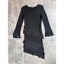 Jean Paul Gaultier Femme Fringe Top Skirt Set Leather Made Italy
