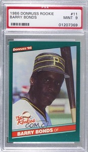 1986 Donruss The Rookies Box Set Barry Bonds #11 PSA 9 MINT
